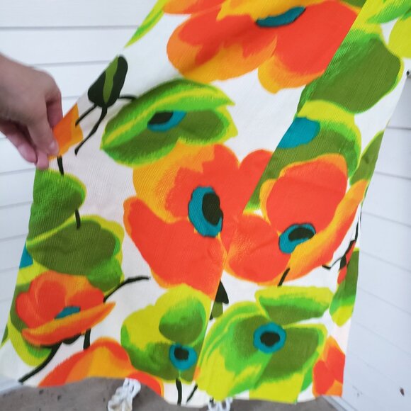 Vintage 70s Miss Donna Hawaiian style maxi dress cotton - Picture 7 of 9